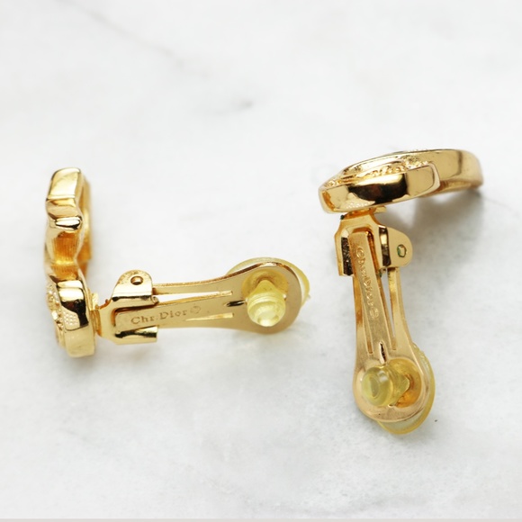 Vintage Christian Dior Crystal Encrusted Earrings - Picture 12 of 16